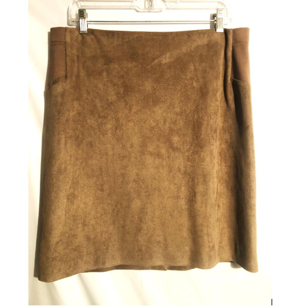 BCBG MaxAzria Jaylyn Mocha Suede Skirt